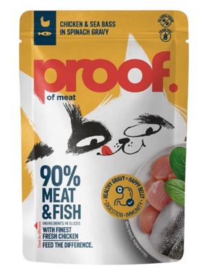 HRANA ZA MAČKE PILETINA I BRANCIN U SOSU OD SPANAĆA 85G PROOF