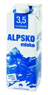 MLEKO TRAJNO ALPINE MILK 3.5% 1L SOMBOLED