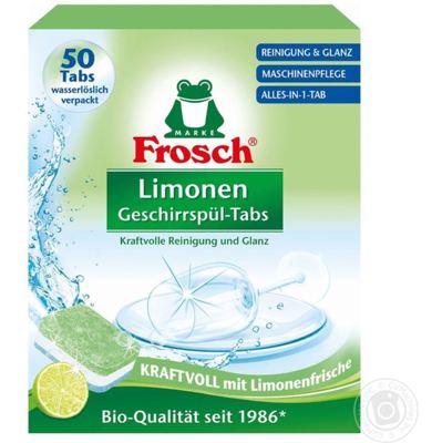 Frosch green lemon dishwashing tabs 50