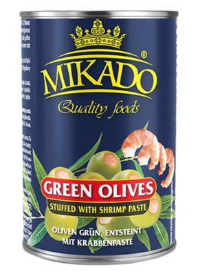 MASLINE ZELENE PUNJENE PASTOM OD SKAMPA 280G MIKADO