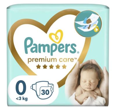 PELENE PAMPERS PREMIUM SMP O NEW BABY 30/1
