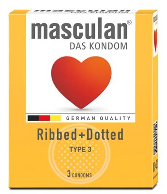 MASCULAN RIBBED DOTTED