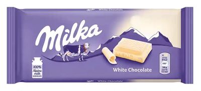 ČOKOLADA MLEČNA BELA MILKA 100G
