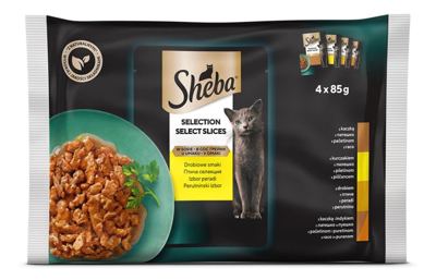 HRANA ZA MAČKE SHEBA KES. IZBOR ŽIVINE SOS 4*85 GR MARS