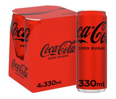 COCA-COLA ZERO 4X0,33L 3+1 GRATIS
