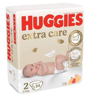 PELENE HUGGIES EXTRA CARE 24 KOM 2 (4-6 KG)