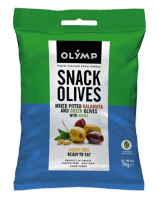 MIX ZELENIH I KALAMATA MASLINA 70GR OLYMP