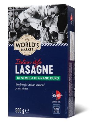 Kore za lazanju World's market 500g