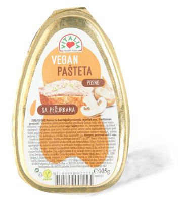 PAŠTETA OD SOJE SA PEČURKAMA VITALIA 105G