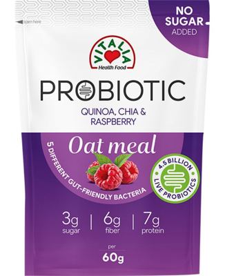 OVSENA KAŠA KINOA MALINA ČIA PROBIOTIK 60GR VITALIA