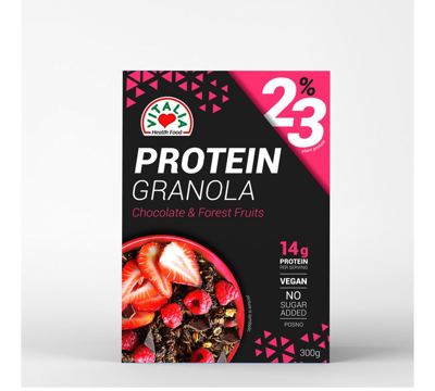 GRANOLA PROTEIN CRNA ČOK. CRVENO VOĆE VITALIA 300G