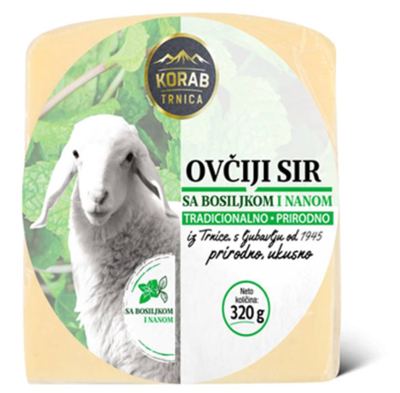 SIR OVČIJI SA NANOM I BOSILJKOM KORAB 320G
