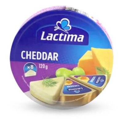 SIR POLUMASNI TOPLJENI CHEDDAR LACTIMA 120G