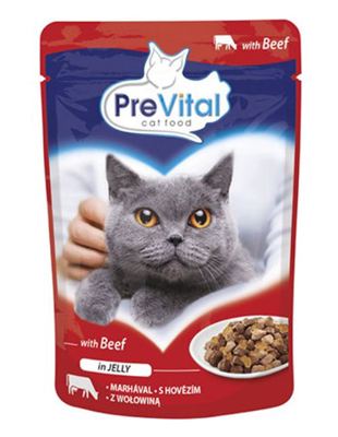 POUCH CAT-BEEF 100G PREVITAL-027