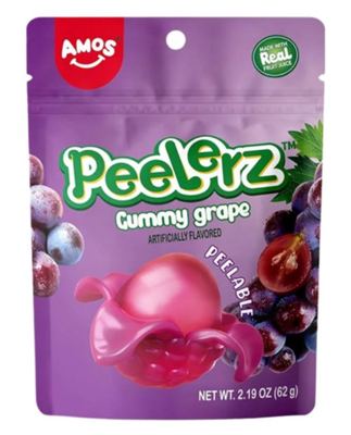 BOMBONE PEELERZ GUMM GRAPE 65G AMOS
