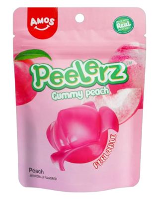 BOMBONE PEELERZ GUMM PEACH 65G AMOS