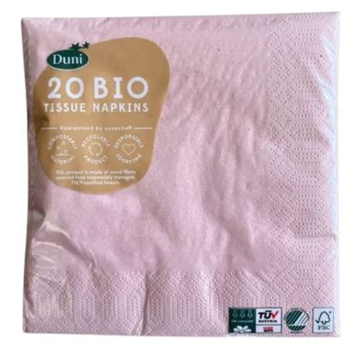 SALVETE MELLOW ROSE 33X33CM 20KOM DUNI