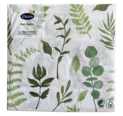 SALVETE 33 X 33 CM GREENERY 3SL 20 KOM DUNI