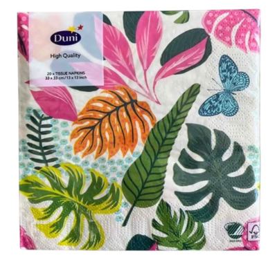 SALVETE 33 X 33 CM SUMMERTIME 3SL 20 KOM DUNI