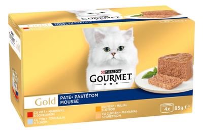 HRANA ZA MAČKE GOURMET GOLD PAŠTETA-GOVEDINA 4X85G PURINA