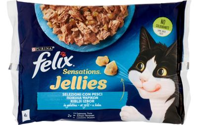 HRANA ZA MAČKE SENSATION LOSOS PASTRM. FELIX 4X85G
