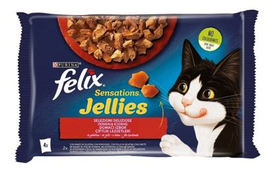 HRANA ZA MAČKE MESO SENSATION MPK FELIX 4X85G