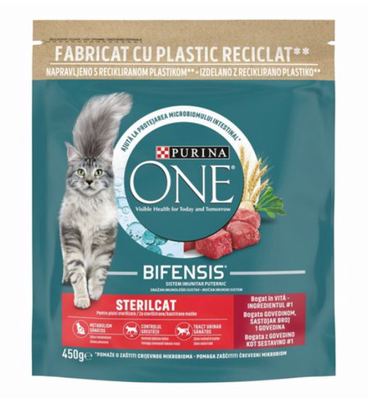 HRANA ZA MAČKE ONE STERILCAT GOVEDINA 450G