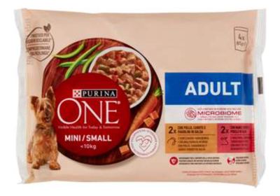 HRANA ZA MALE PSE PILETINA U SOSU ONE ADULT 4X85G