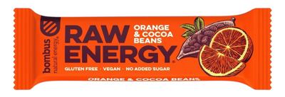 BAR RAW ENERGY POMORANDŽA I KAKAO ZRNO BOMBUS 50G