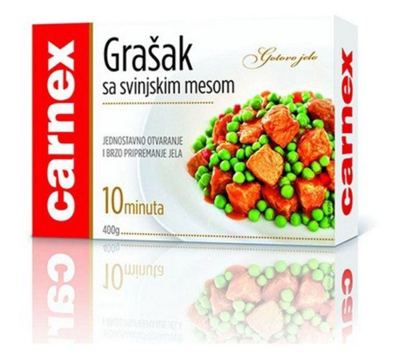 GRAŠAK SA SV.MESOM 400G"CARNEX"GOTOVO JELO