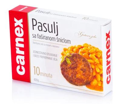 Pasulj sa fasiranom sniclom 0400 Carnex