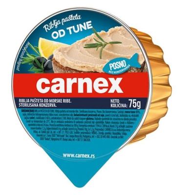 PAŠTETA TUNA 75G CARNEX