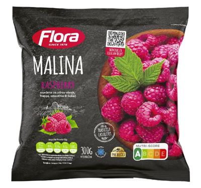 SMRZNUTO VOĆE MALINA FLORA 300G