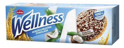 WELLNESS INTEGRALNI KEKS SA KOKOSOM PRELIVEN MLEC.COK.165GR BAMBI
