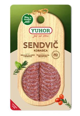 KOBASICA YUHOR SENDVIČ 100G NAREZANA ZAŠ.ATM.