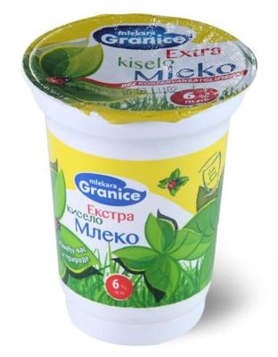 KISELO MLEKO GRANICE 6%MM 180G ČAŠA