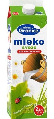 SVEŽE MLEKO 1L 2.8%mm GRANICE