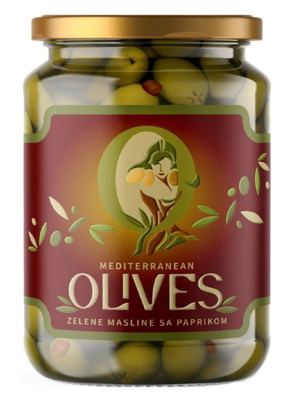 MASLINE ZELENE SA PAPRIKOM 720G ITG OLIVES