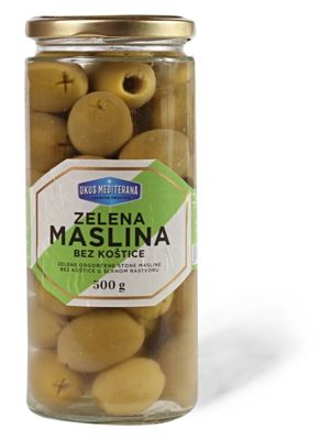 Zelena maslina bk Ukus Mediterana 500g