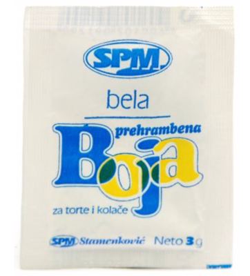 PREHRAMBENA BOJA BELA SPM 3G