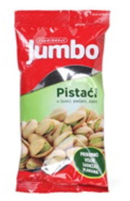 PISTAĆI PEČENI SLANI JUMBO 75G