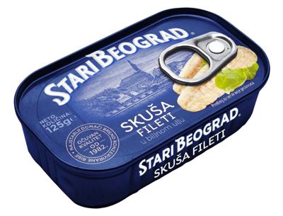 SKUŠA FILETI U ULJU STARI BEOGRAD 125G