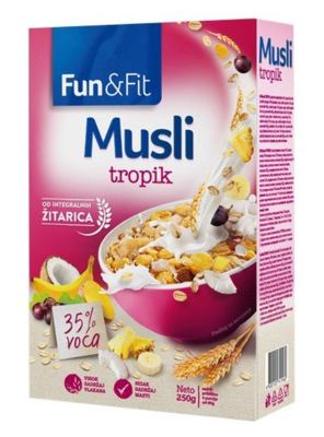 MUESLI TROPIC 250 g FUN&FIT