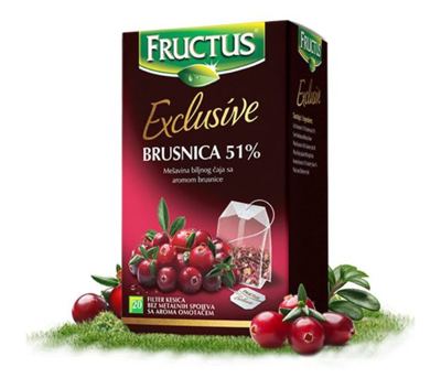 ČAJ BRUSNICA 51% 44GR FRUCTUS EXCLUSIVE