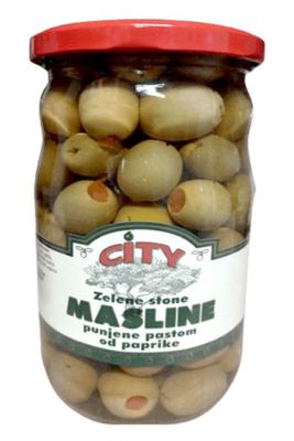 MASLINA ZELENA CITY PUNJENA PASTOM PAPRIKE