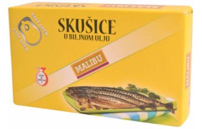 SKUŠICA MALIBU U JESTIVOM ULJU 125G
