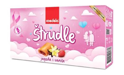ŠTRUDLA JAGODA VANILA 240G "MEDELA"