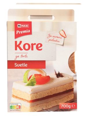 Kore za tortu svetle Premia 700g