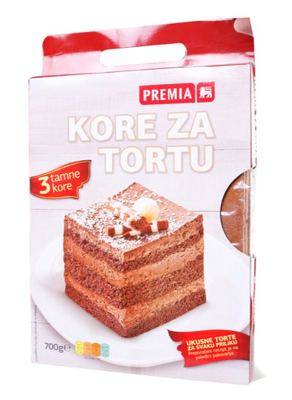 Kore za tortu tamne Premia 700g