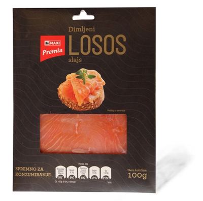 Dimljeni losos slajs 100g